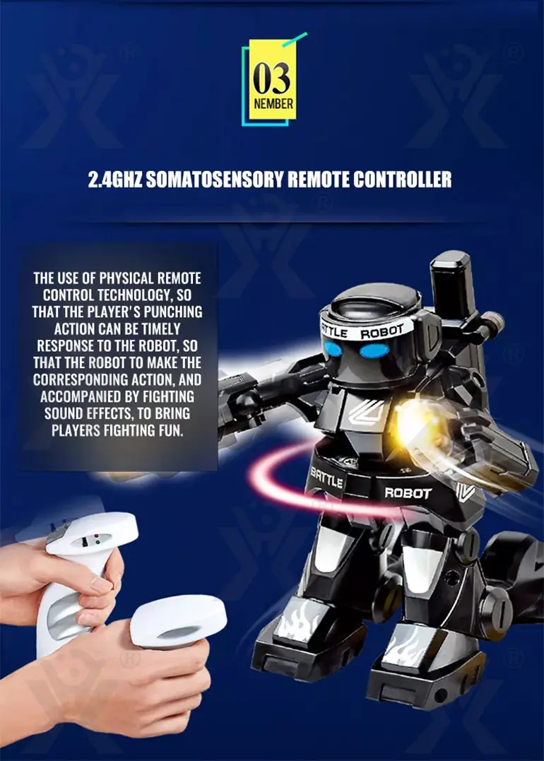 Gesture-Controlled Battle Robot Toy (TB-4475698) — illustrated product details, panel 4