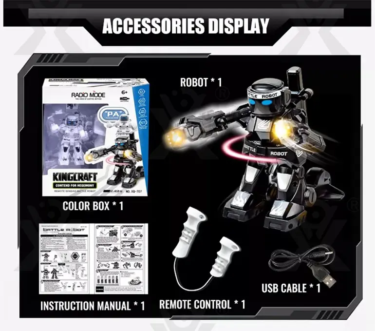 Gesture-Controlled Battle Robot Toy (TB-4475698) — illustrated product details, panel 6