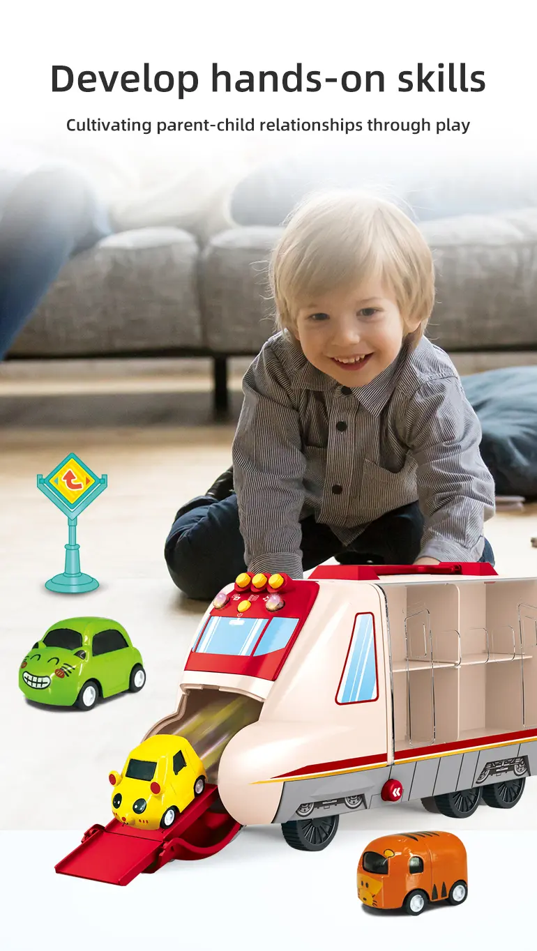 Carrier Vehicles Toy, Multifunctional Buttons, Colorful Music and Lighting (TB-4351714) — illustrated product details, panel 3