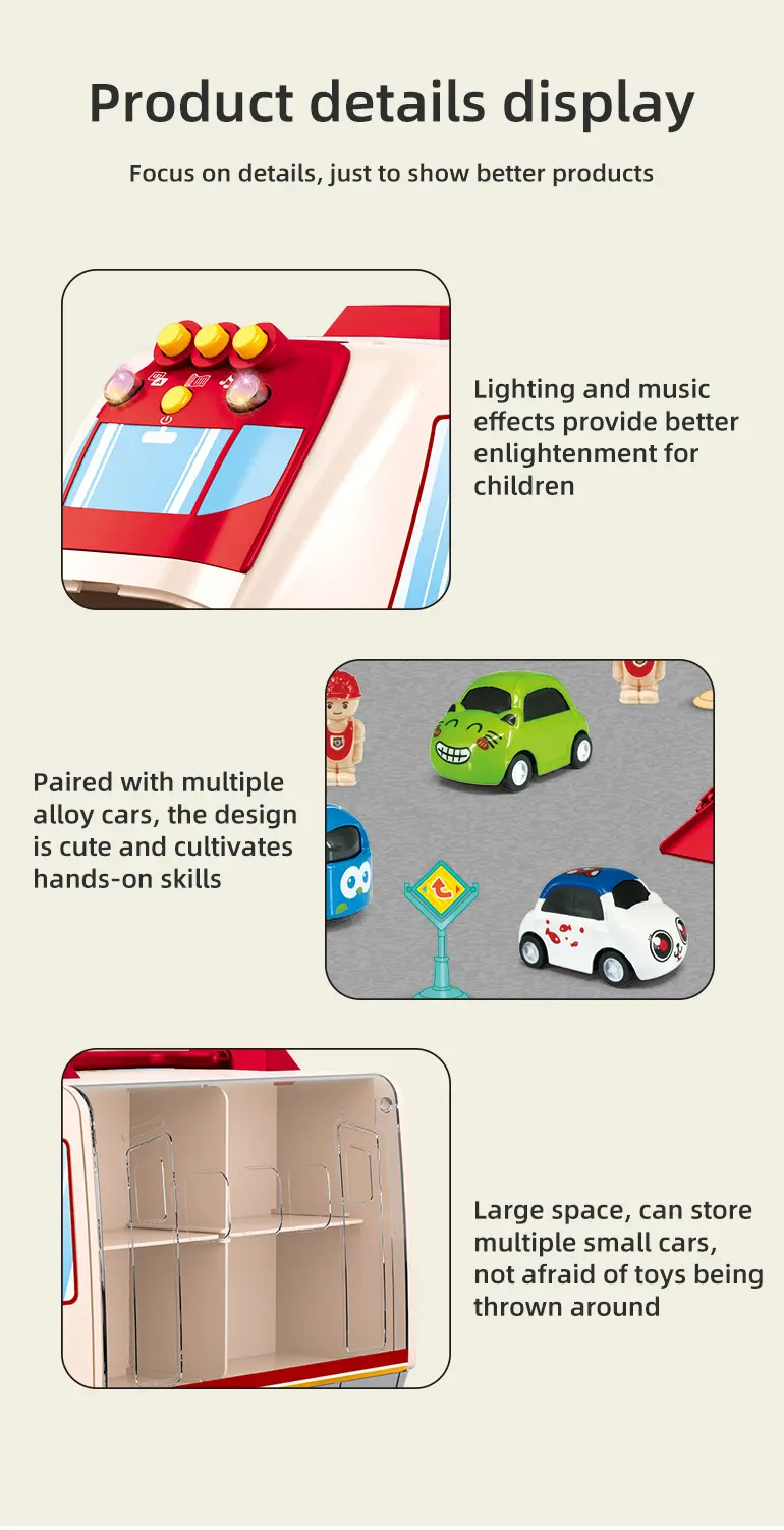 Carrier Vehicles Toy, Multifunctional Buttons, Colorful Music and Lighting (TB-4351714) — illustrated product details, panel 7