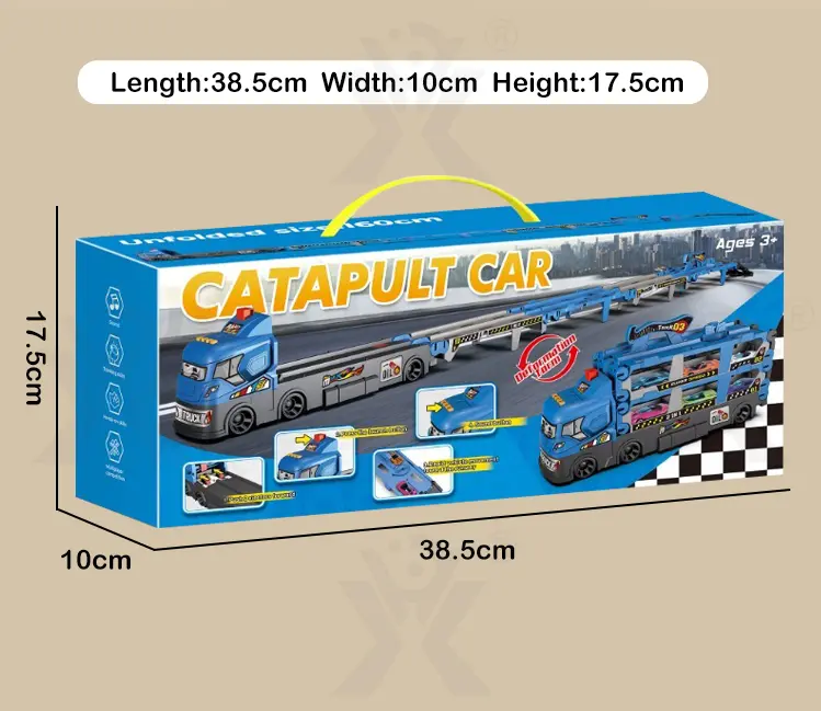 Carrier Truck Race Track Toddler Toys, Transport Truck Car Toy Foldable Track for Kids (TB-4382419) — illustrated product details, panel 10