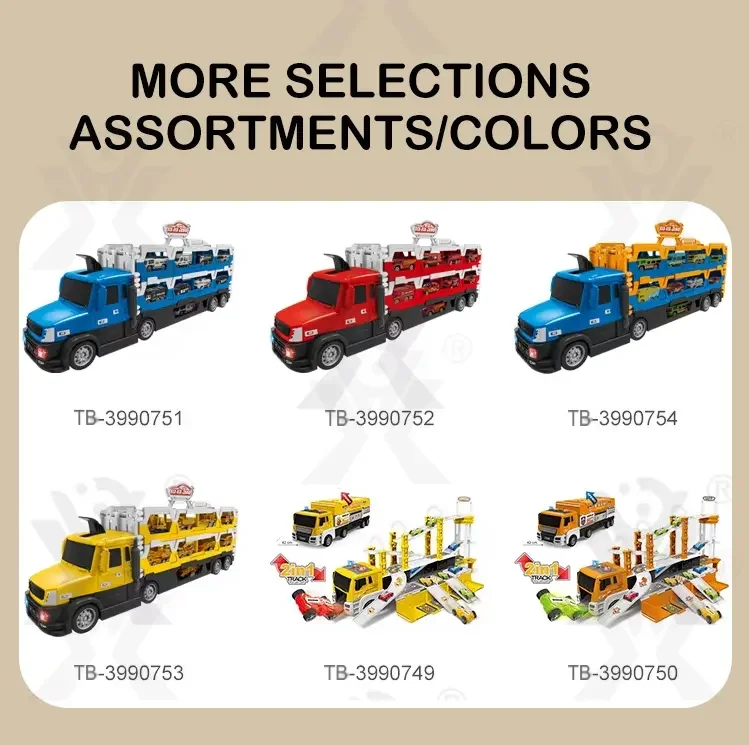 Carrier Truck Race Track Toddler Toys, Transport Truck Car Toy Foldable Track for Kids (TB-4382419) — illustrated product details, panel 8