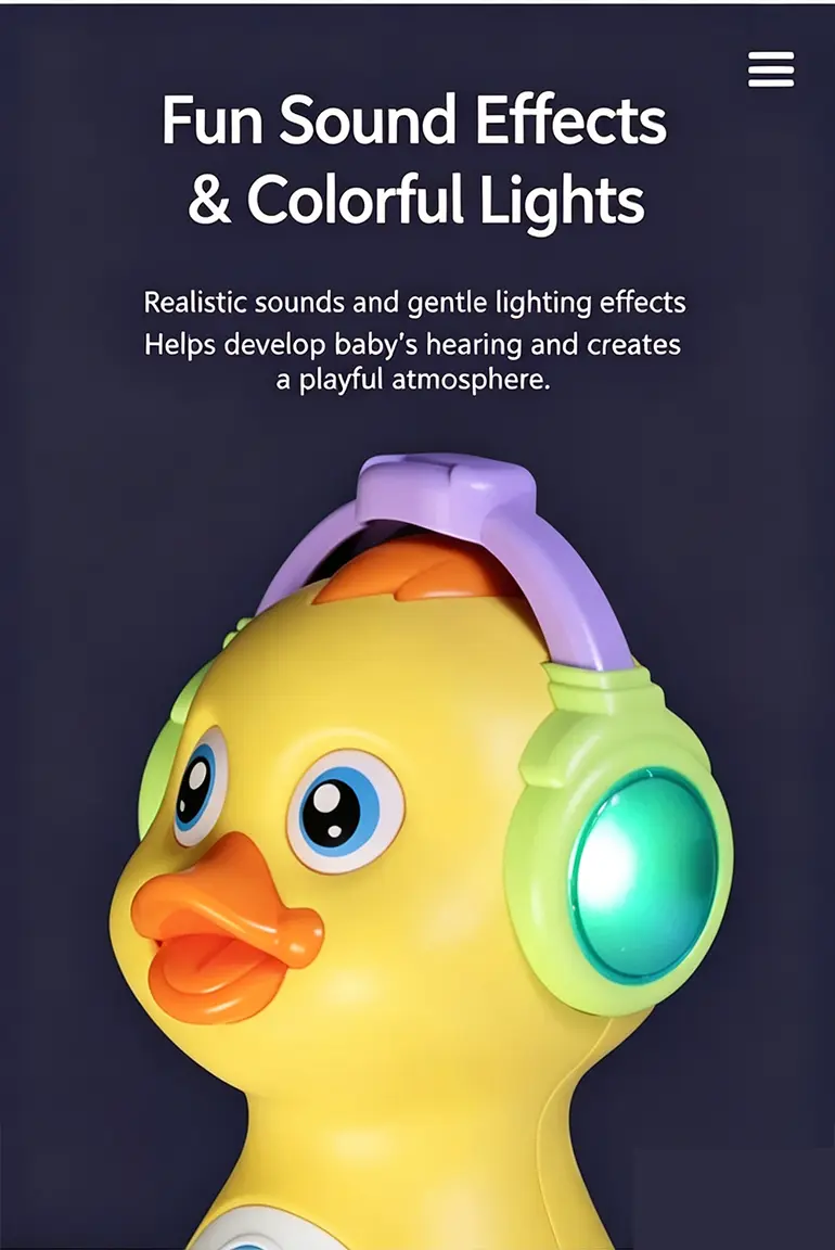 Interactive Dancing Duck Toy, Dual Modes (TB-2327633) — illustrated product details, panel 10