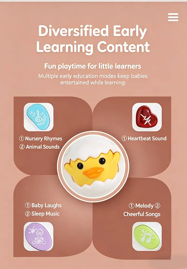 Interactive Dancing Duck Toy, Dual Modes (TB-2327633) — illustrated product details, panel 4