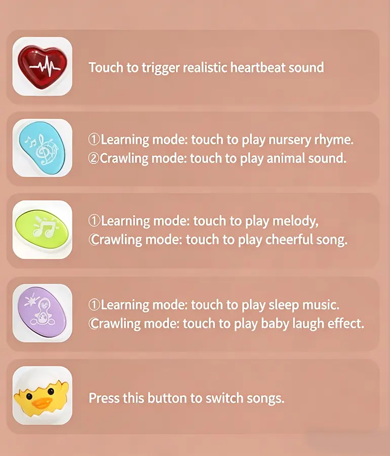 Interactive Dancing Duck Toy, Dual Modes (TB-2327633) — illustrated product details, panel 5