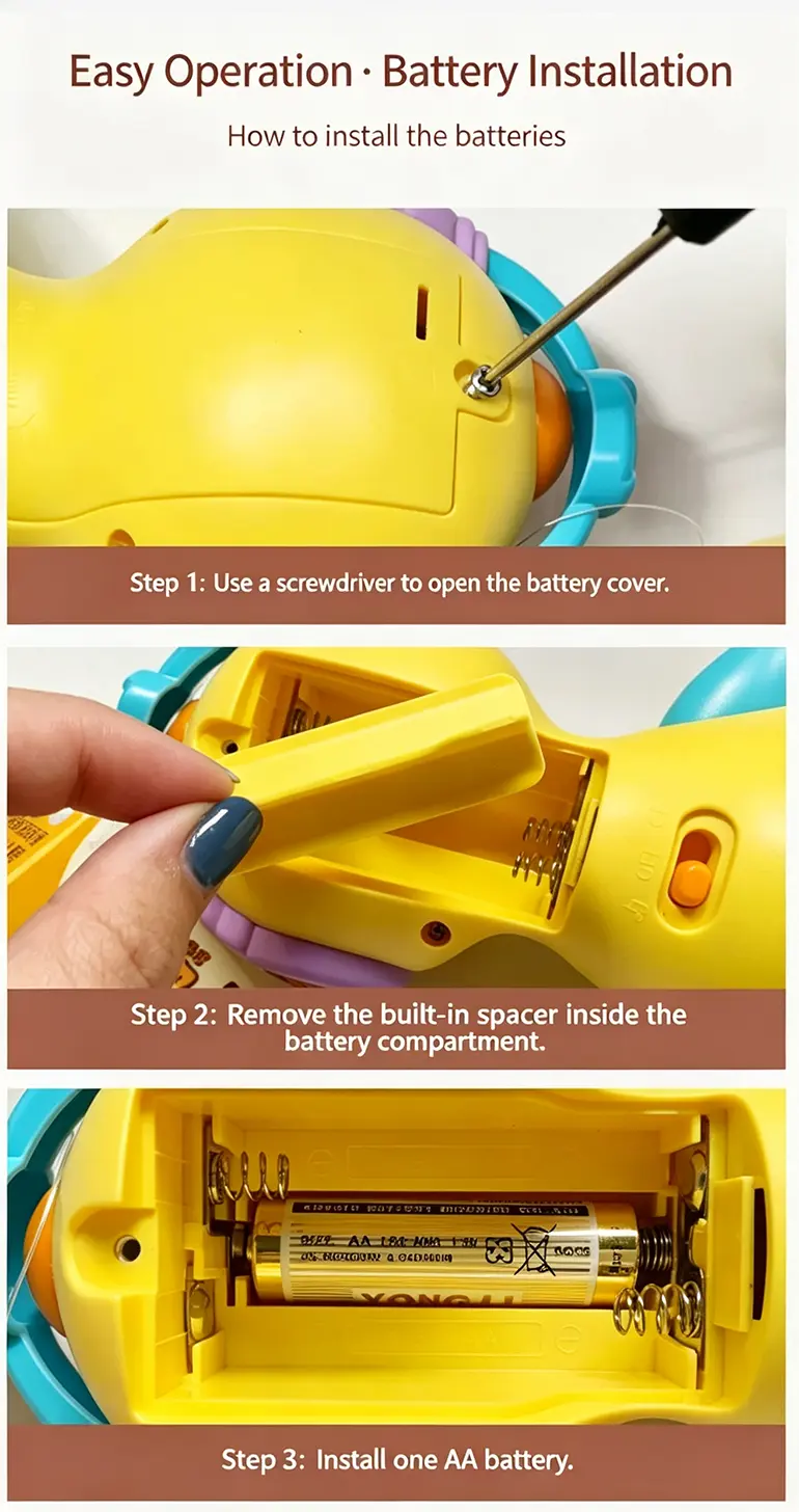 Interactive Dancing Duck Toy, Dual Modes (TB-2327633) — illustrated product details, panel 8