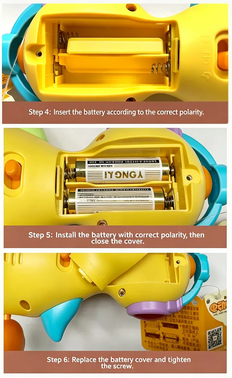 Interactive Dancing Duck Toy, Dual Modes (TB-2327633) — illustrated product details, panel 9