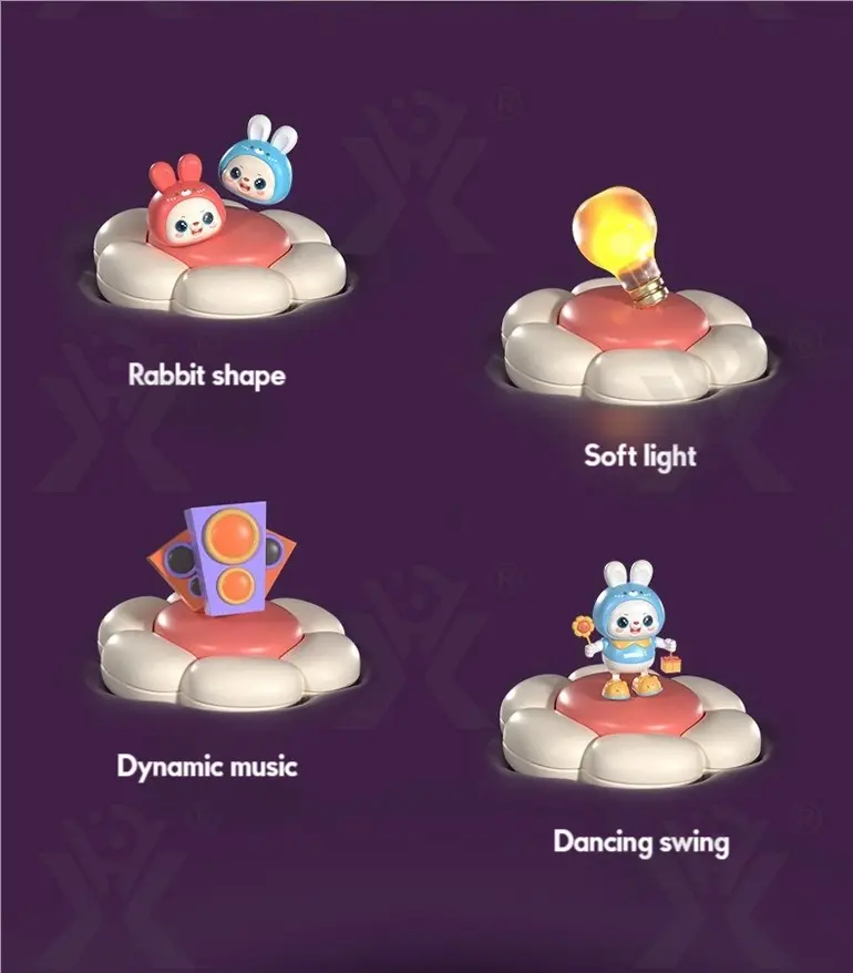 Dancing Rabbit Toy for Kids with Dynamic Music & Cool Lights (TB-4481273) — illustrated product details, panel 2