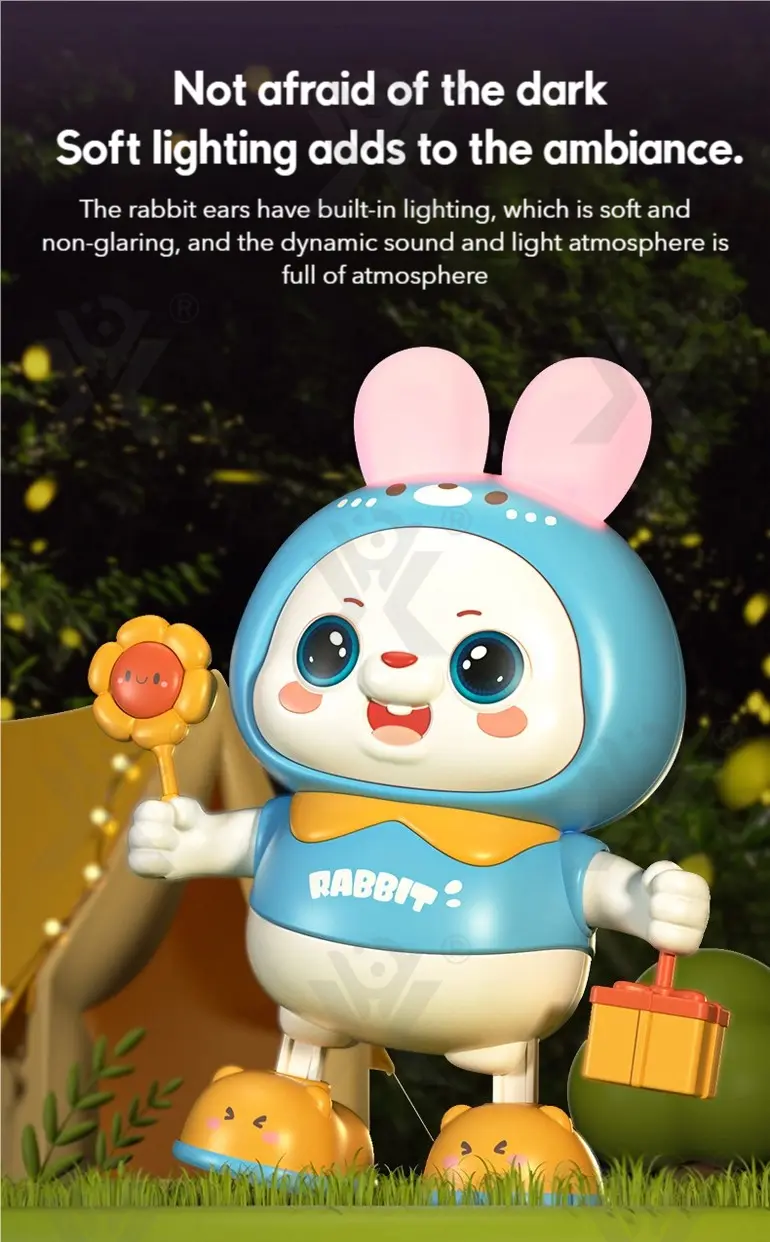 Dancing Rabbit Toy for Kids with Dynamic Music & Cool Lights (TB-4481273) — illustrated product details, panel 4