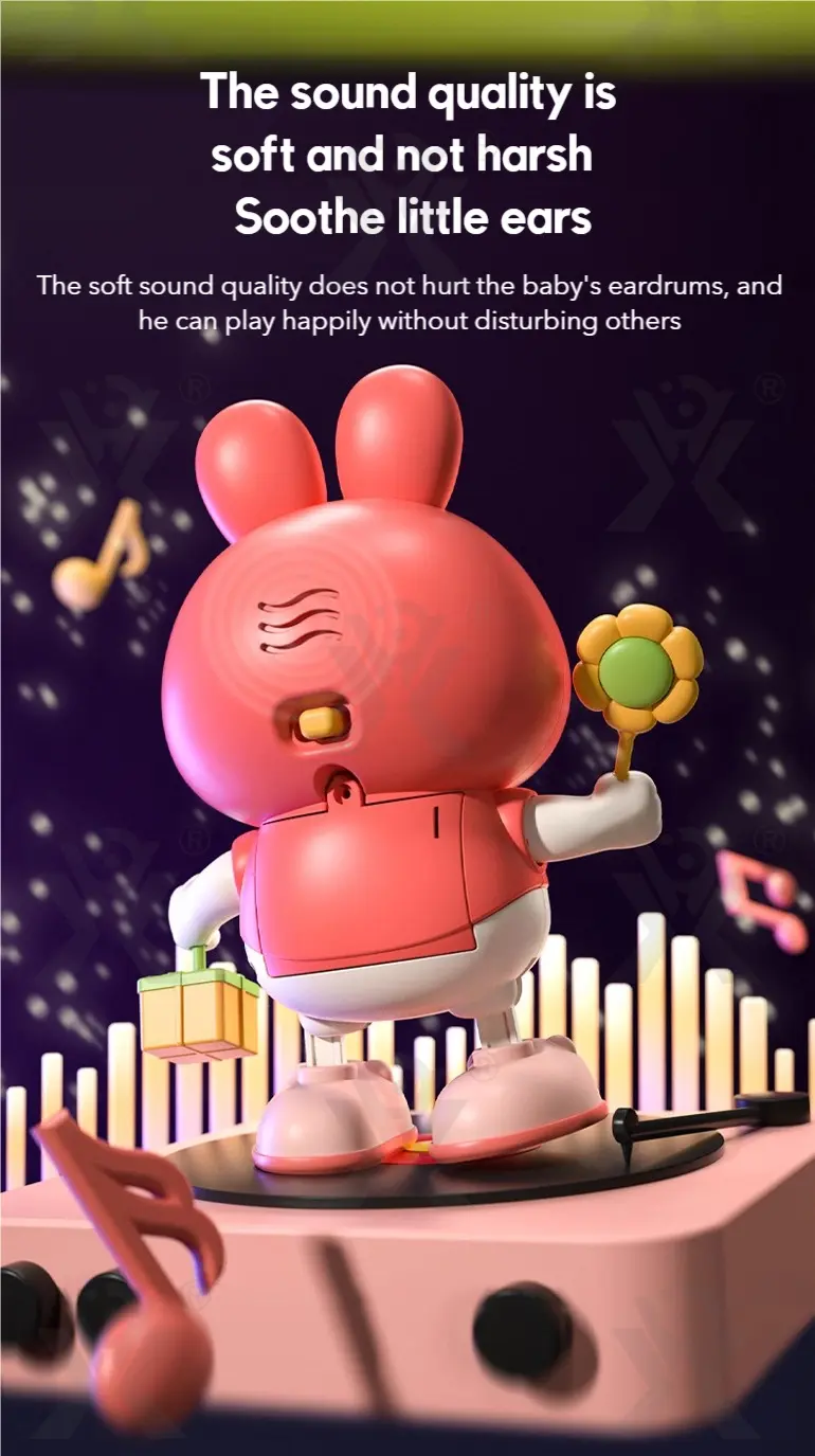 Dancing Rabbit Toy for Kids with Dynamic Music & Cool Lights (TB-4481273) — illustrated product details, panel 5