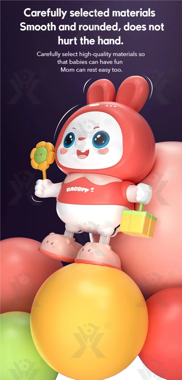 Dancing Rabbit Toy for Kids with Dynamic Music & Cool Lights (TB-4481273) — illustrated product details, panel 7