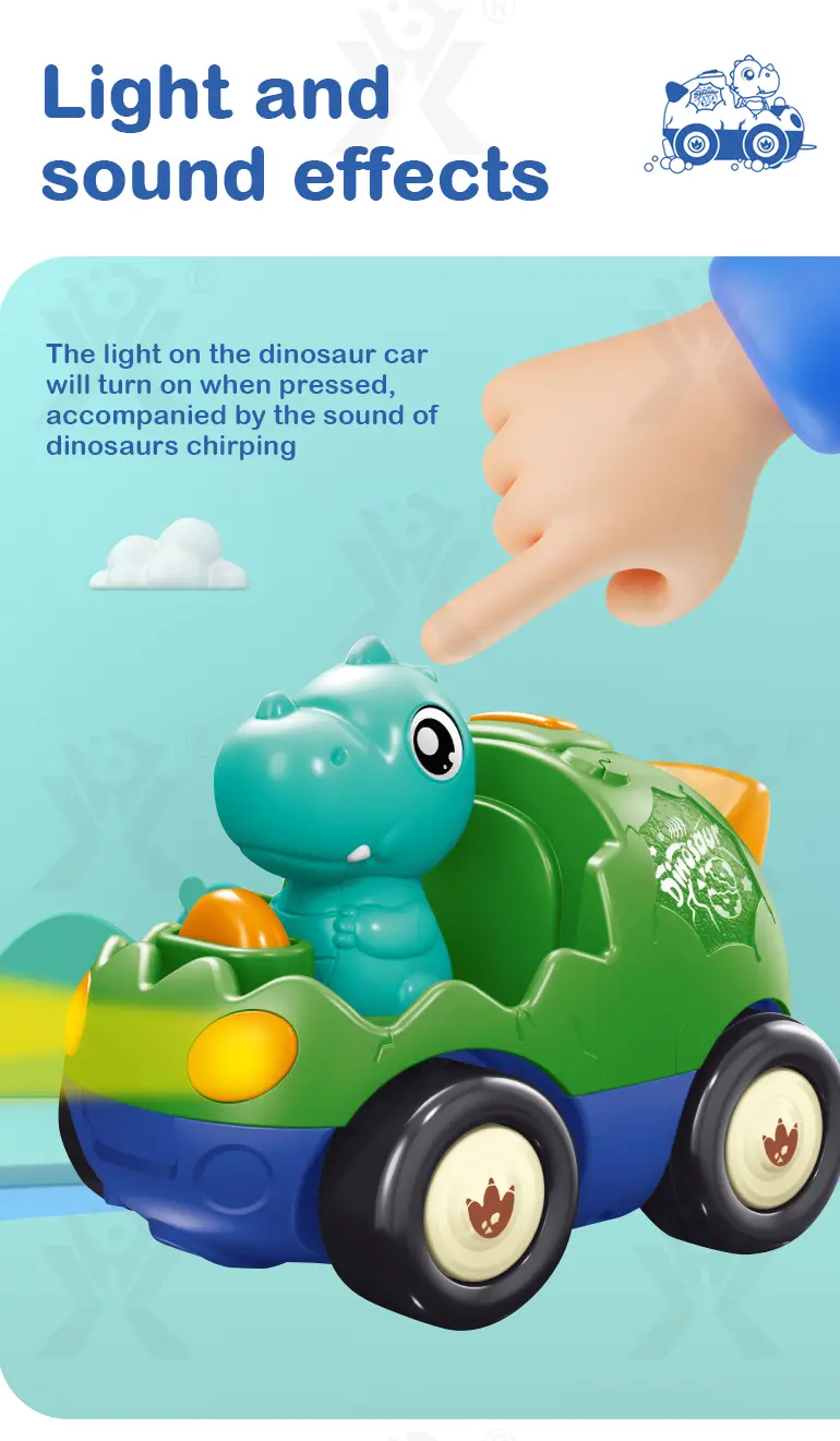 Dinosaur RC Cars Toys, with Light and Sound (TB-4970679) — illustrated product details, panel 5