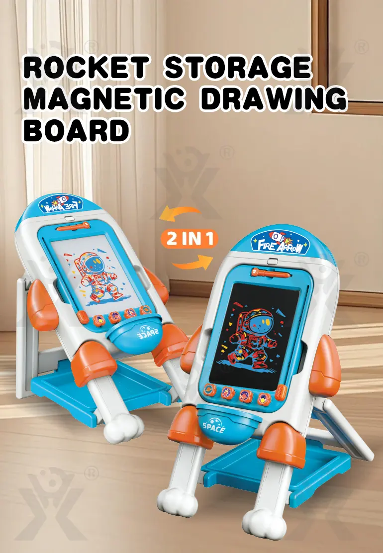 2 in 1 Magnetic Drawing Board & Blackboard (TB-4526222) — illustrated product details, panel 1