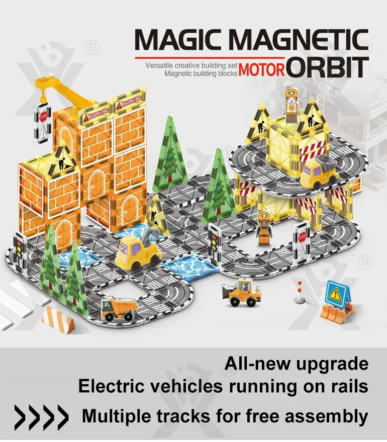 Engineer Magnetic Tile Sets For Kids, STEM Montessori Toy (TB-5070933) — illustrated product details, panel 1