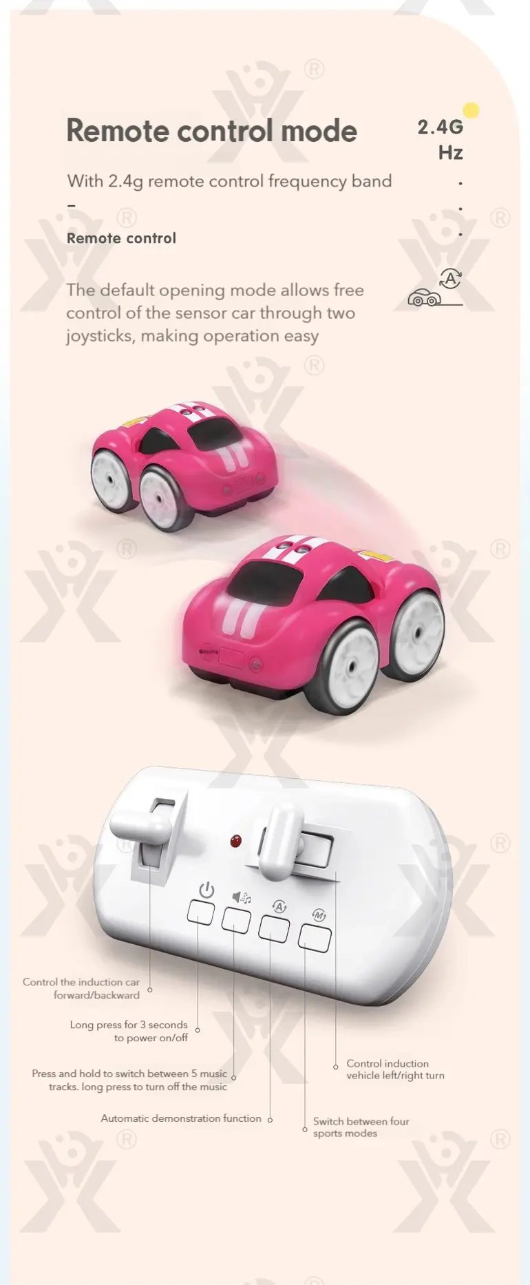 Follow Me Magic Car With Remote Control Functions (TB-5064059) — illustrated product details, panel 6