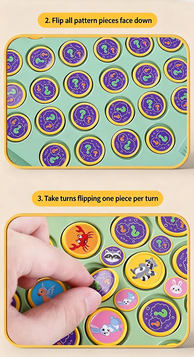 Animal Flip Chess Memory Game, DIY Stickers (TB-4876585) — illustrated product details, panel 3