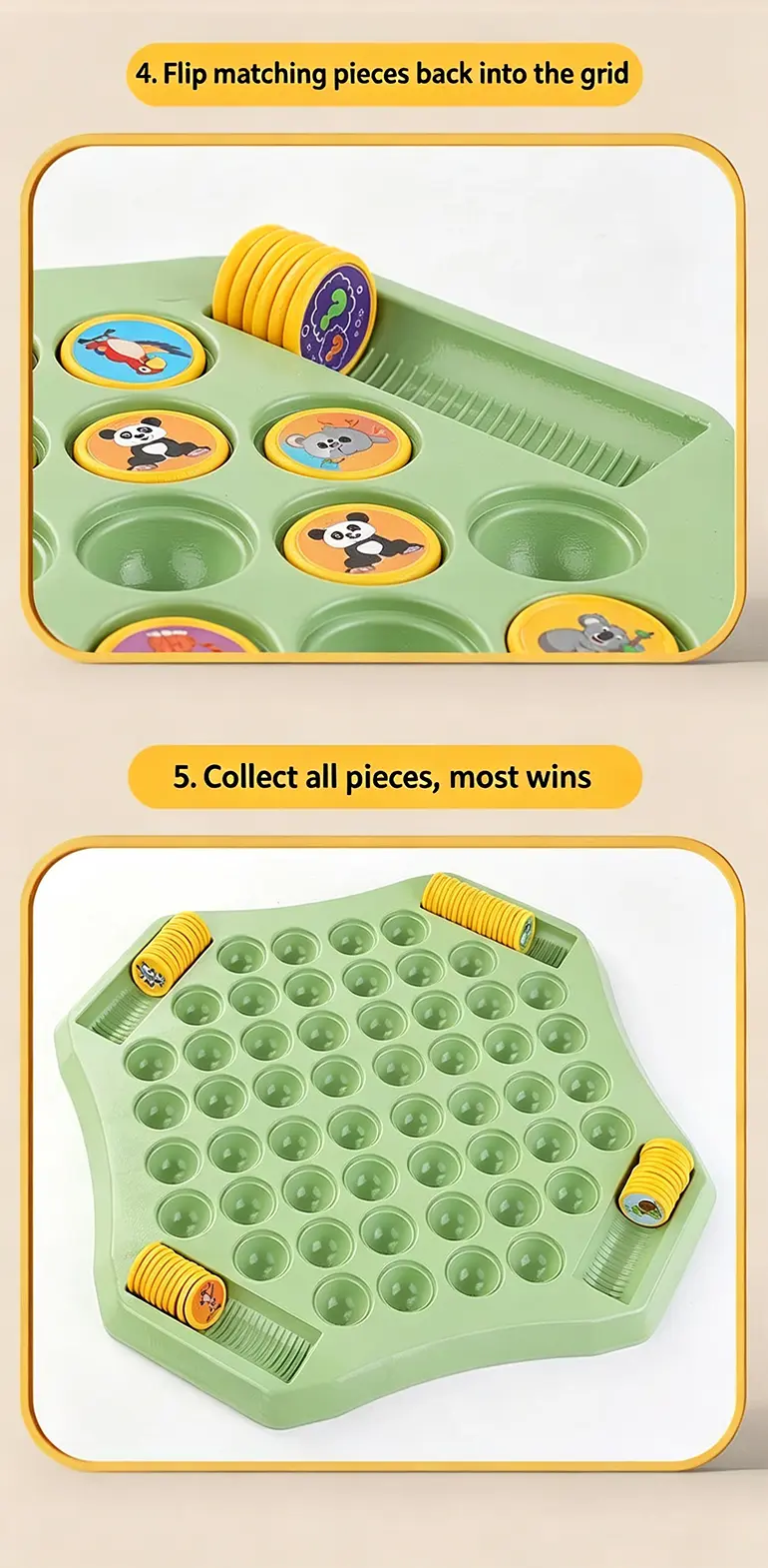 Animal Flip Chess Memory Game, DIY Stickers (TB-4876585) — illustrated product details, panel 4