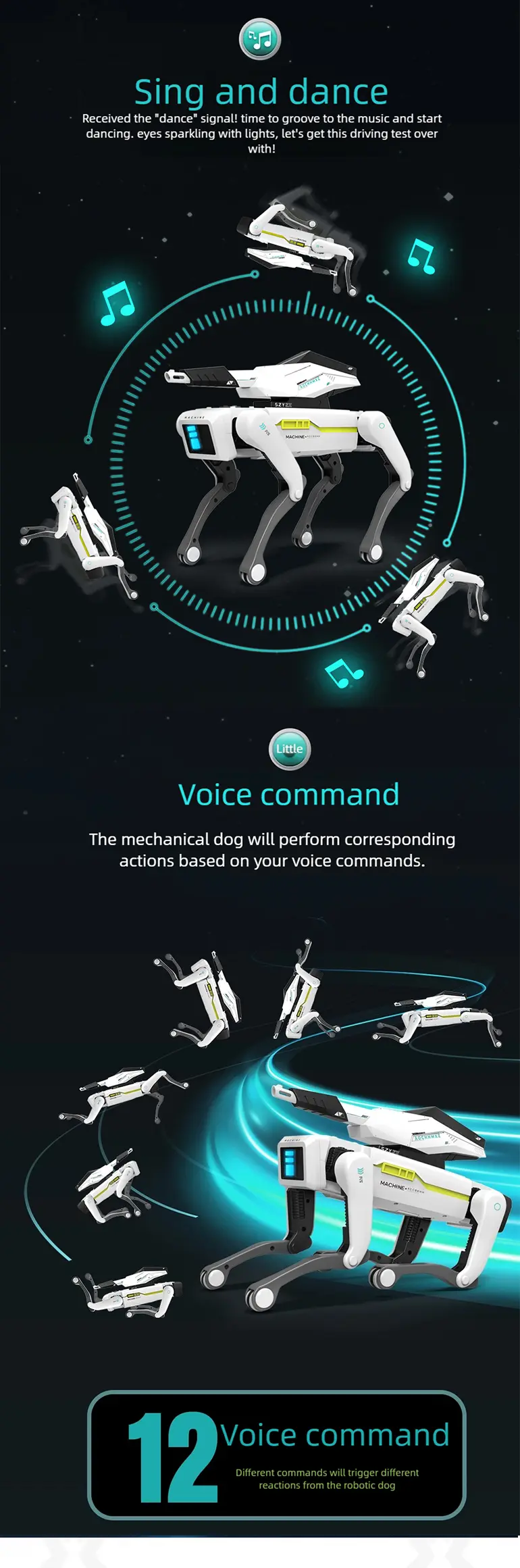 Intelligent Shooting RC Robot Dog (TB-5143054) — illustrated product details, panel 3