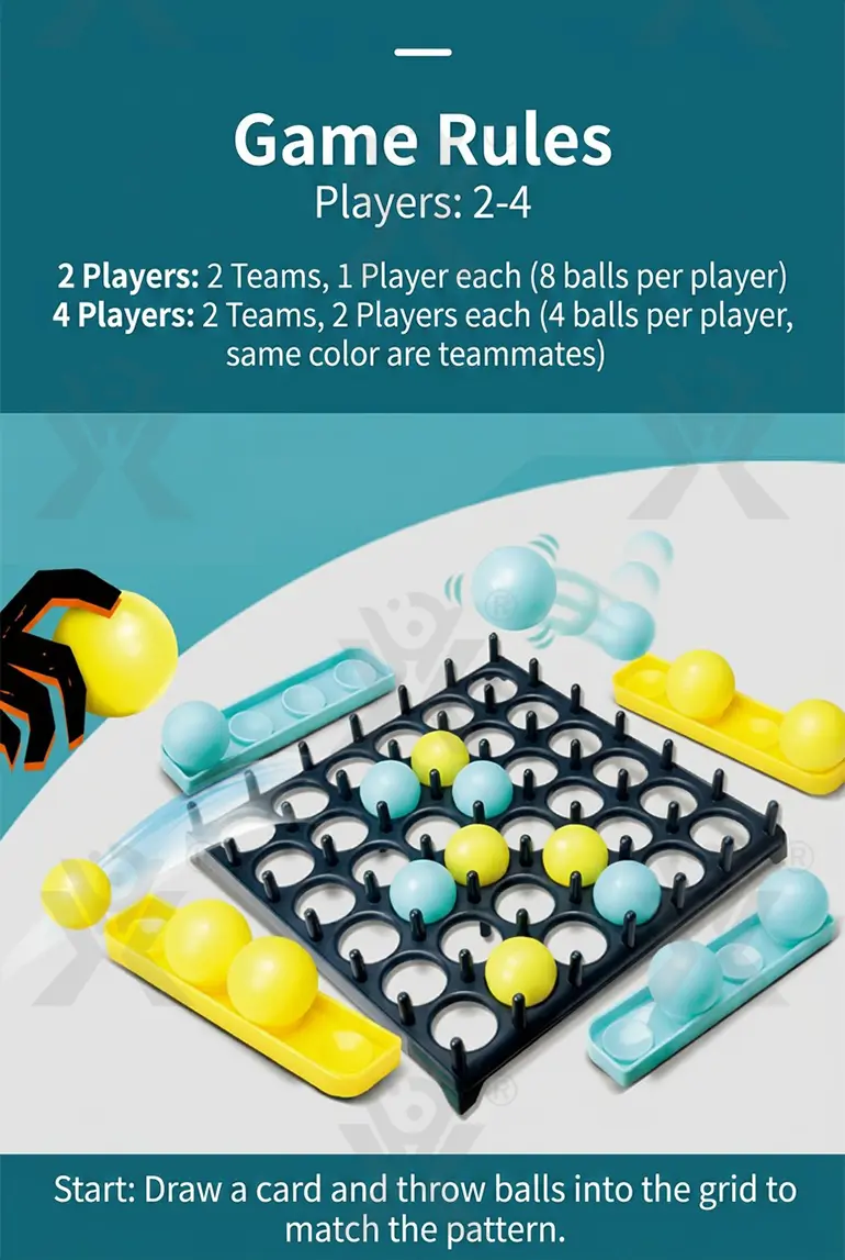 Jumping Ball Tabletop Game, Grid-Matching (TB-1434123) — illustrated product details, panel 4