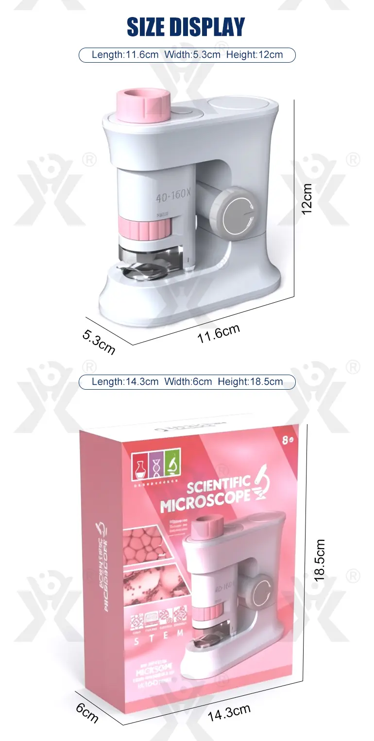 Kids’ Magnetic Microscope Toy, Ultra-High Magnification (TB-4025215) — illustrated product details, panel 9