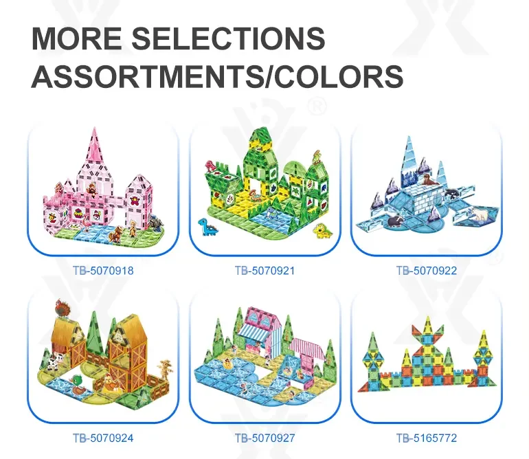 Magnetic Tiles Marble Run, 3D Magnetic Building Blocks Set Race Track Toy for Kids (TB-5155459) — illustrated product details, panel 8