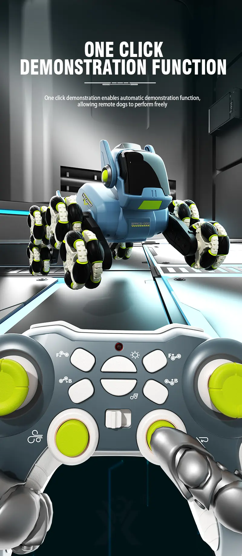 Remote Control 8-Wheel Climbing Mechanical Robot Dog-RC Dog Toy (TB-4485719) — illustrated product details, panel 10