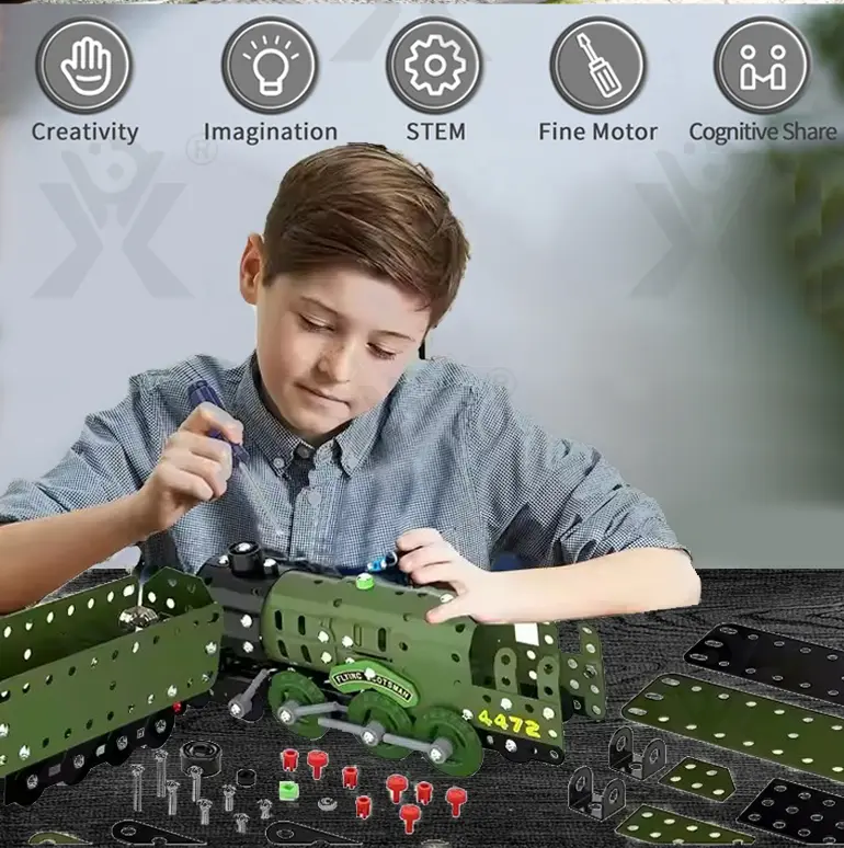 Metal Building Model Train Toy (TB-5049209) — illustrated product details, panel 2