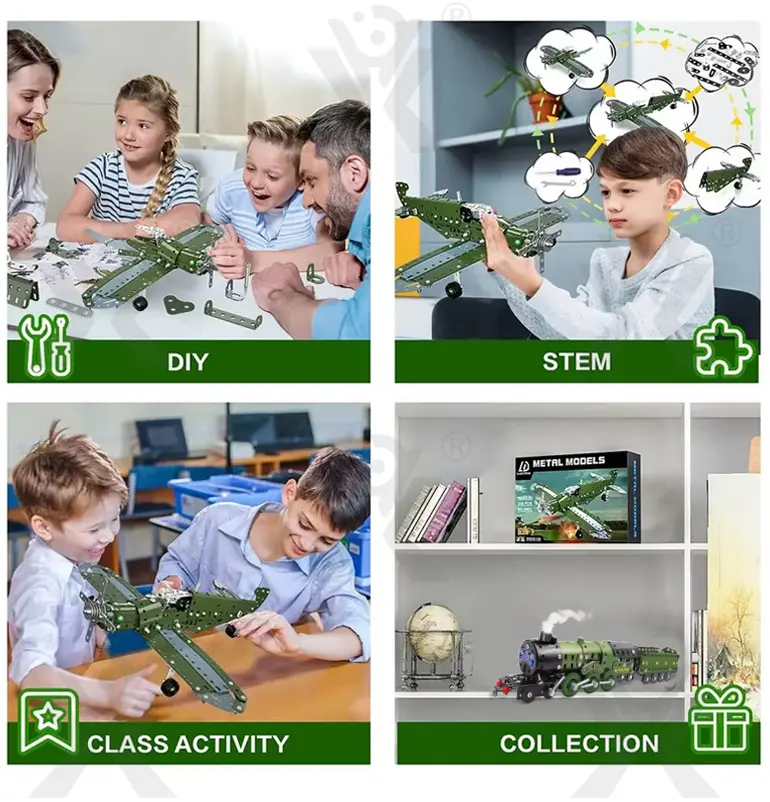 Metal Building Model Train Toy (TB-5049209) — illustrated product details, panel 3