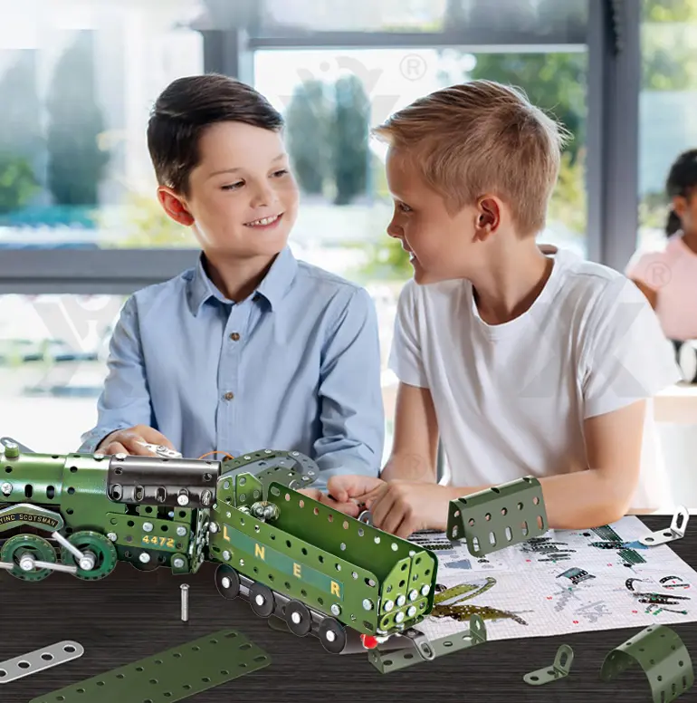 Metal Building Model Train Toy (TB-5049209) — illustrated product details, panel 4