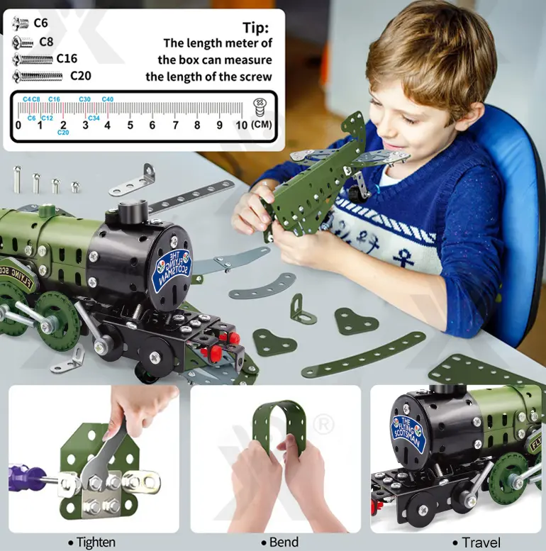Metal Building Model Train Toy (TB-5049209) — illustrated product details, panel 5