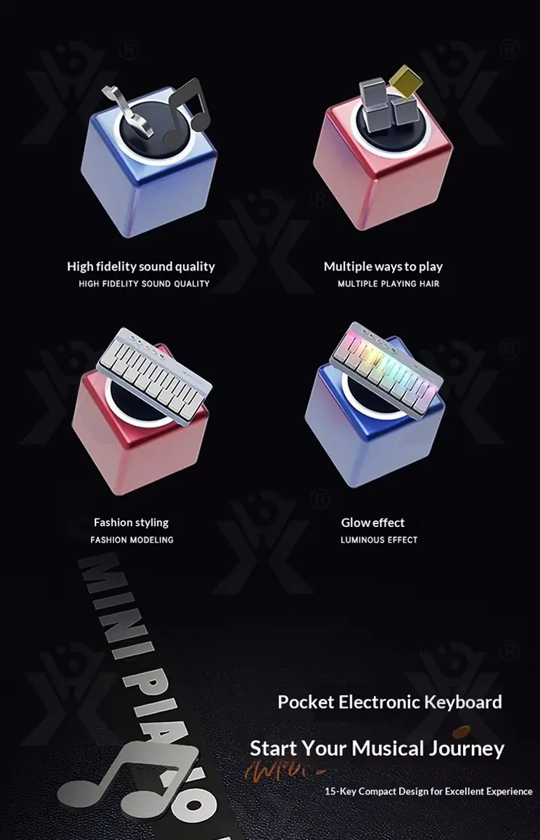 15 Key Kids Pocket Piano Toy LED Light Musical Instrument (TB-4859850) — illustrated product details, panel 2