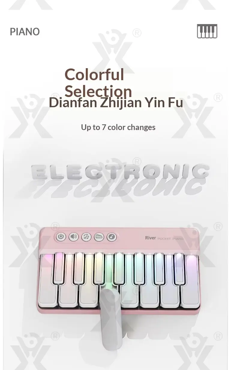 15 Key Kids Pocket Piano Toy LED Light Musical Instrument (TB-4859850) — illustrated product details, panel 6