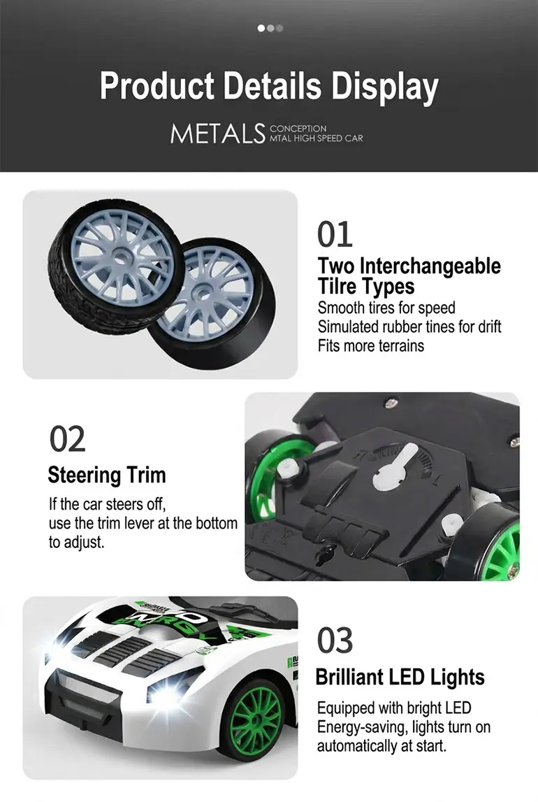 RC Drift Car, 1:24 Scale, 2.4GHz, 4WD (TB-2167524) — illustrated product details, panel 10
