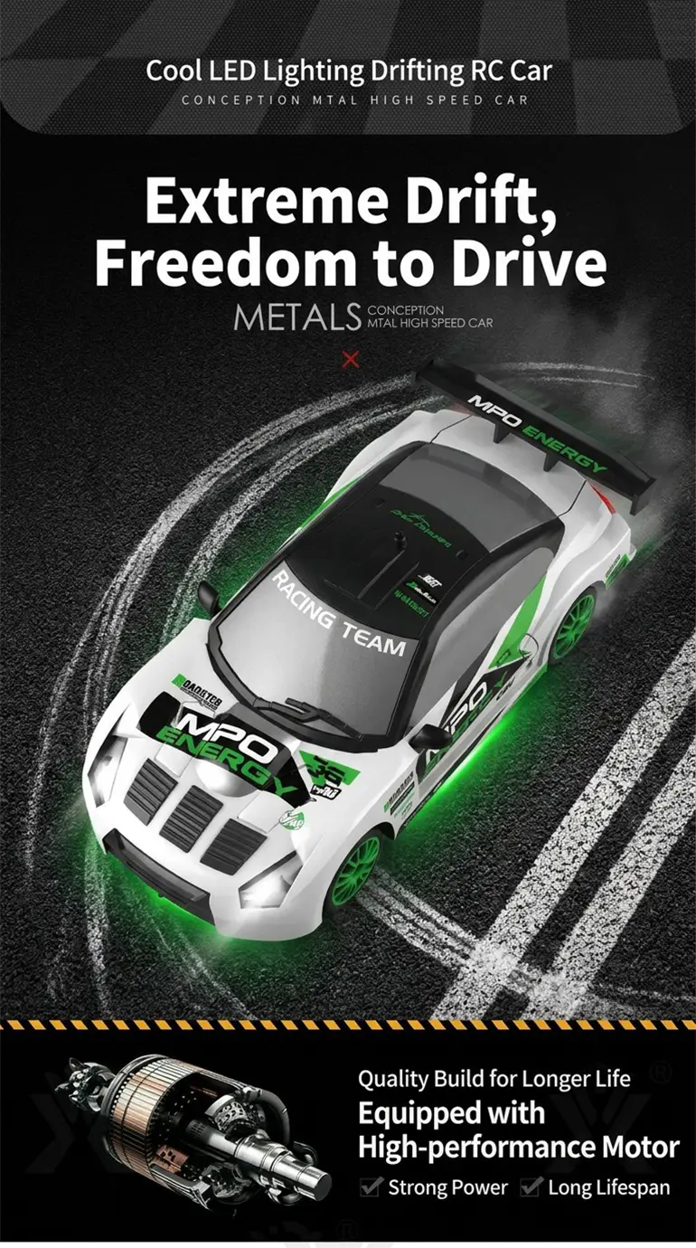 RC Drift Car, 1:24 Scale, 2.4GHz, 4WD (TB-2167524) — illustrated product details, panel 3