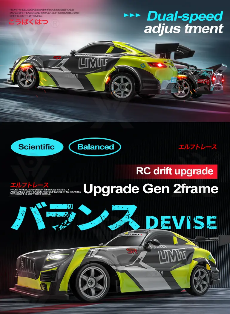 1:16 RC Drift Car, 4WD RC High-Speed Drift Car for Kids, with LED Lights (TB-4497595) — illustrated product details, panel 3