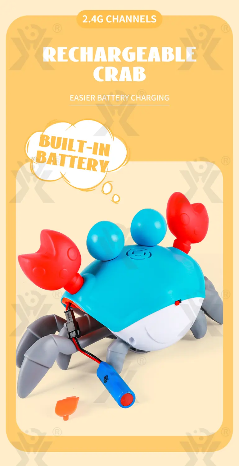 RC Electric Induction Crab with Sound and Light (TB-4907398) — illustrated product details, panel 7