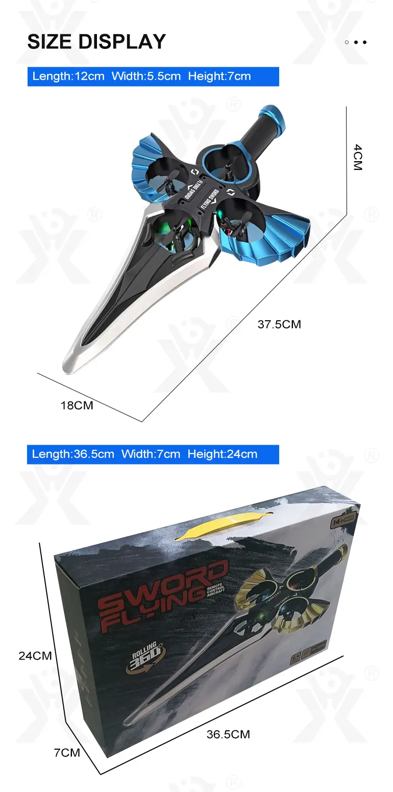 Gesture-Controlled Levitating RC Flying Sword Toy-RC Toys Wholesale Suppliers (TB-5025485) — illustrated product details, panel 12