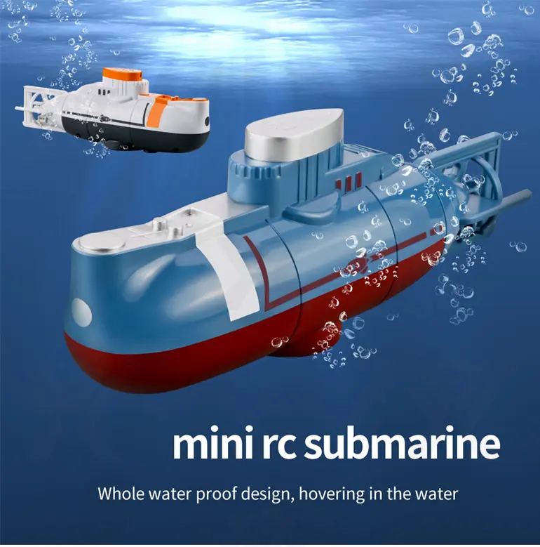 RC Submarine Toy Remote Control Boat, Underwater Diving Waterproof RC Toy Submarine (TB-4850551) — illustrated product details, panel 1