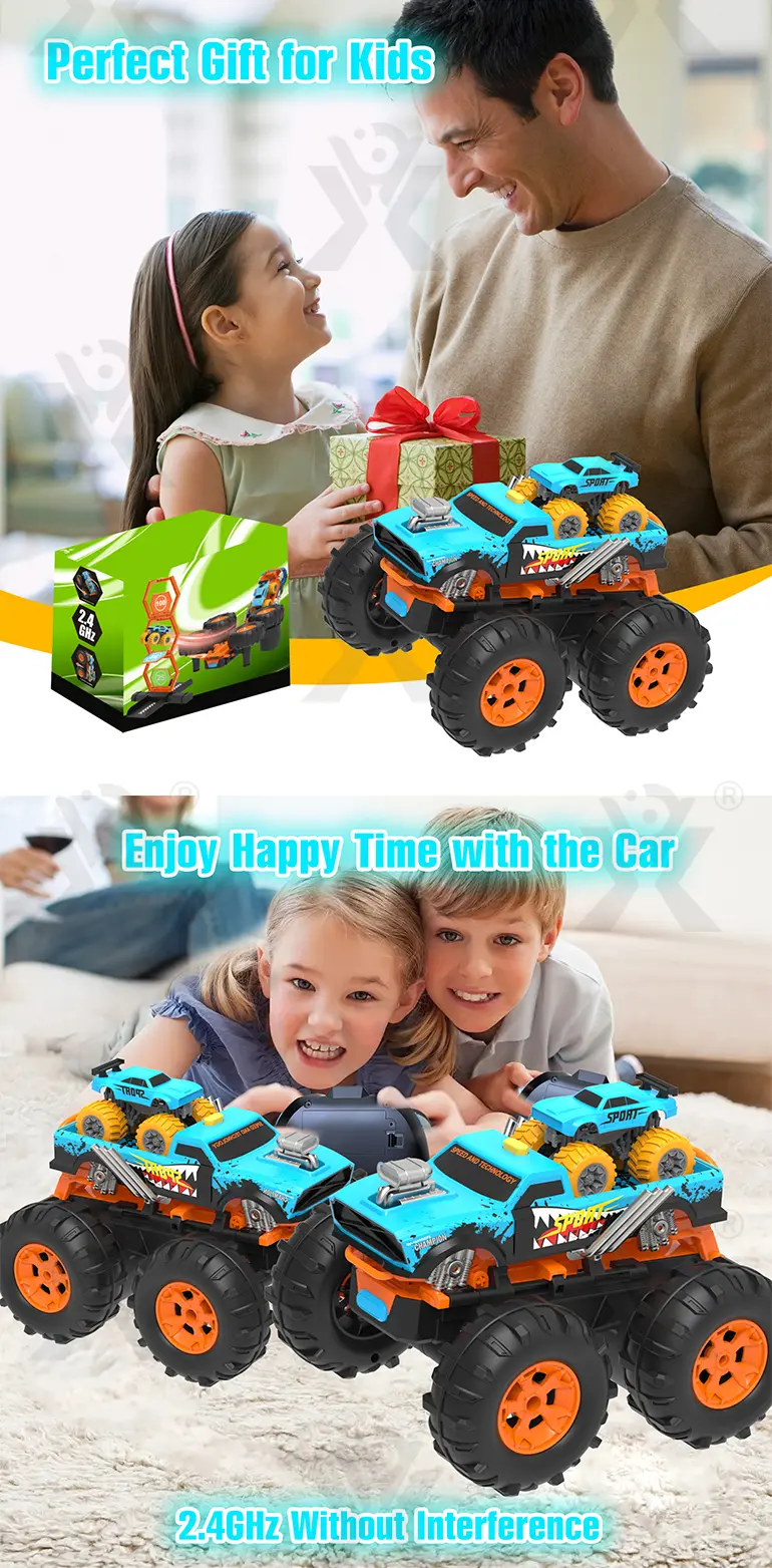 2-in-1 Remote Control Catapult Car with Transform Launcher Track (TB-4540781) — illustrated product details, panel 2