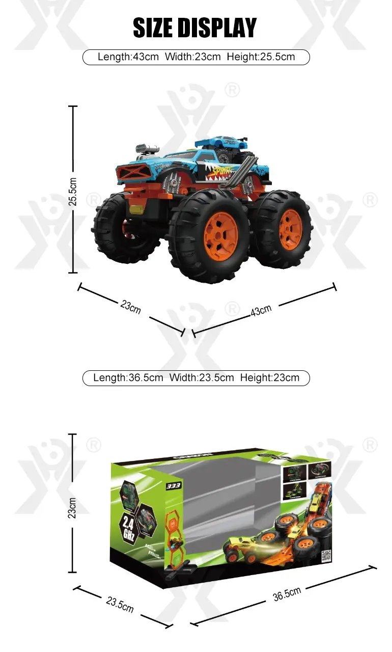 2-in-1 Remote Control Catapult Car with Transform Launcher Track (TB-4540781) — illustrated product details, panel 4
