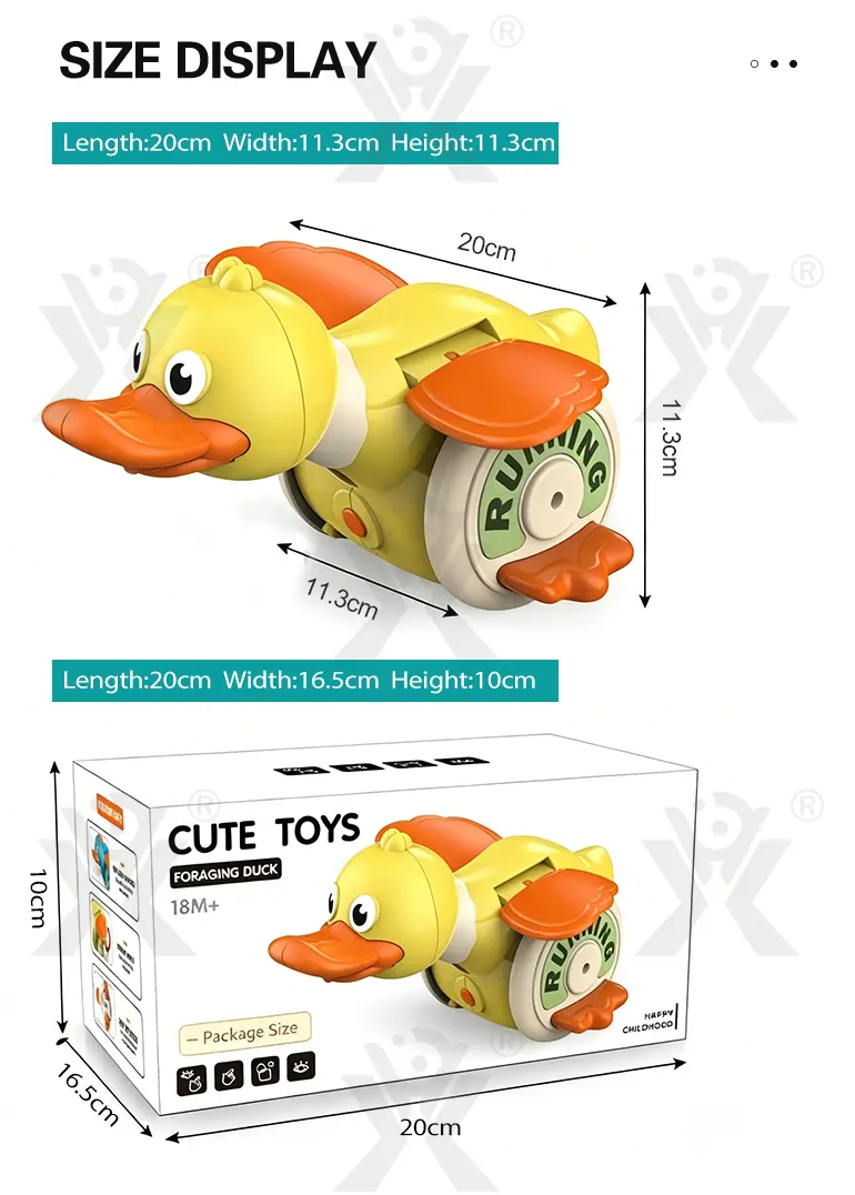 360 Degree Rotating Electric Duck Toy (TB-5303249) — illustrated product details, panel 11