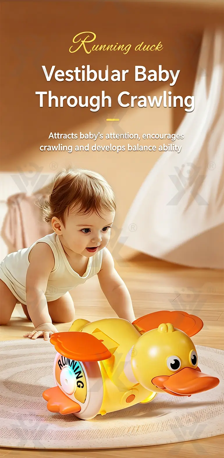 360 Degree Rotating Electric Duck Toy (TB-5303249) — illustrated product details, panel 3
