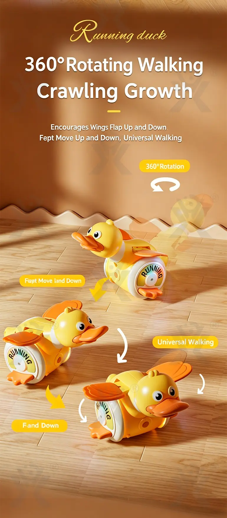 360 Degree Rotating Electric Duck Toy (TB-5303249) — illustrated product details, panel 5