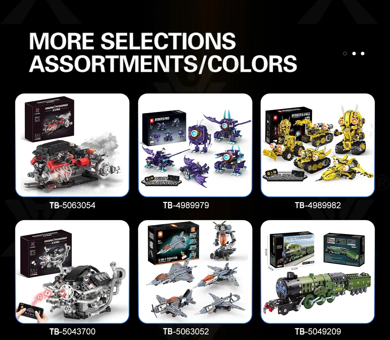 STEM Robot Building Kit, 5-in-1 Robot, Programmable, Remote & App Control (TB-5063053) — illustrated product details, panel 13