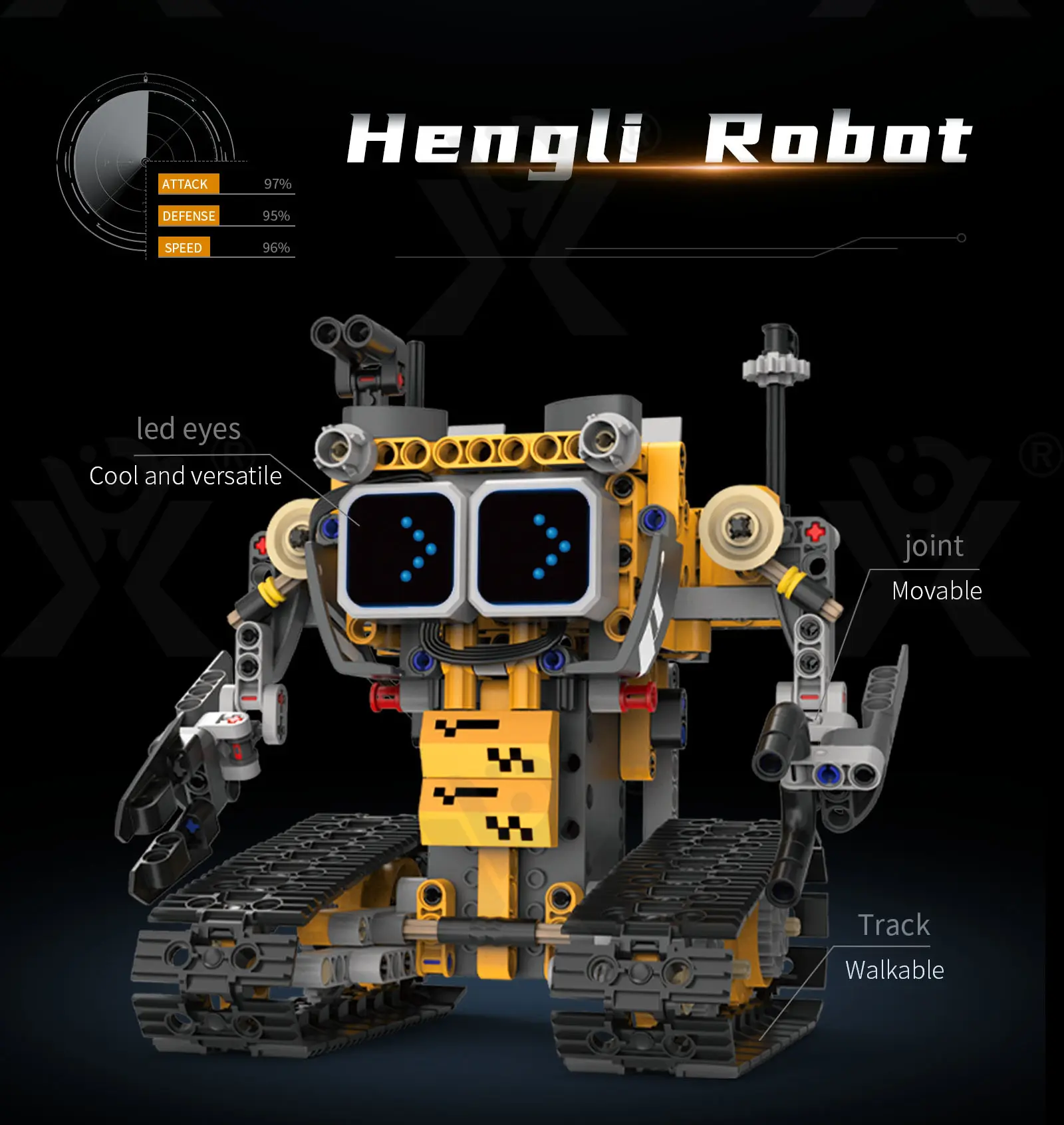 STEM Robot Building Kit, 5-in-1 Robot, Programmable, Remote & App Control (TB-5063053) — illustrated product details, panel 6