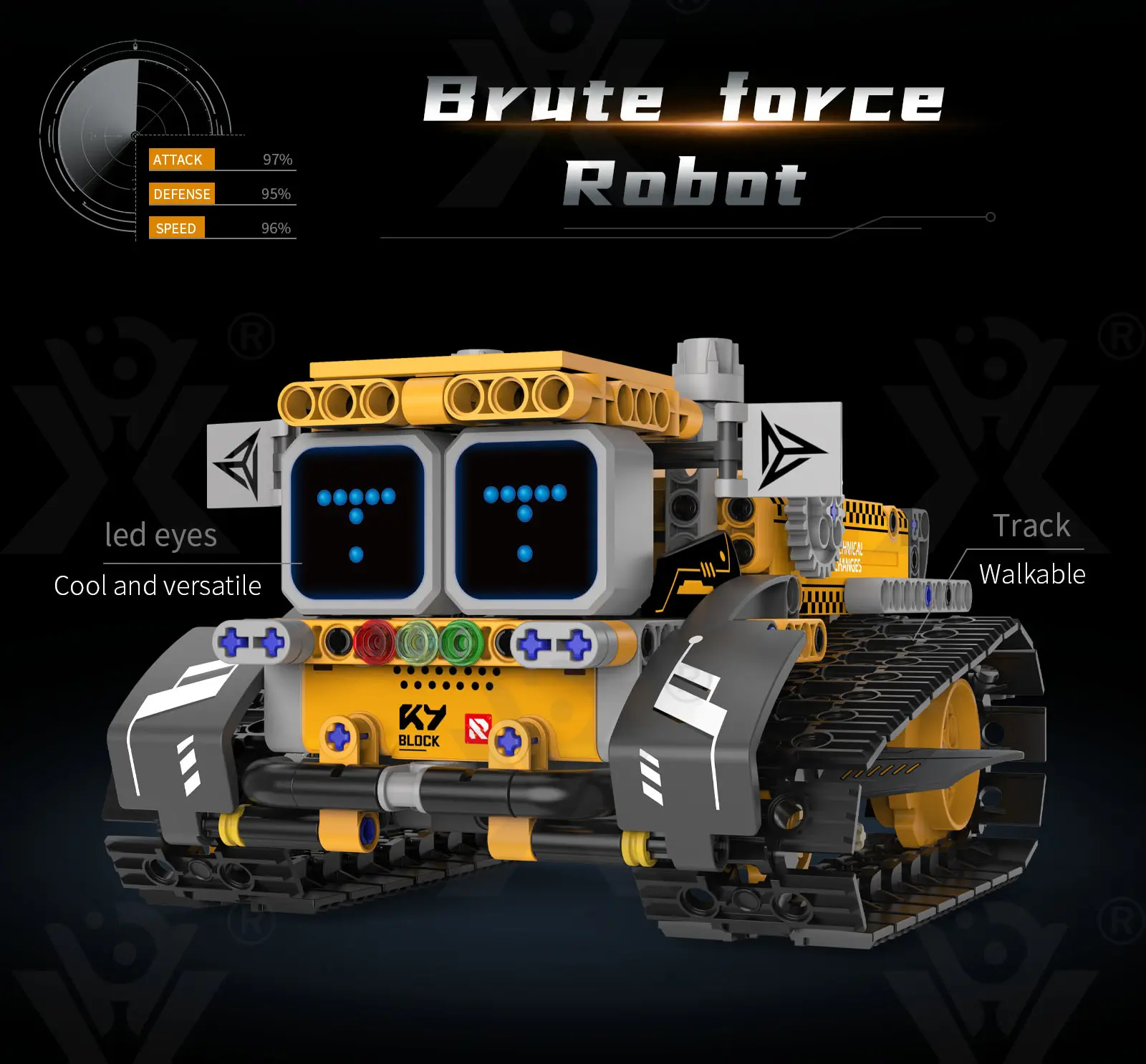 STEM Robot Building Kit, 5-in-1 Robot, Programmable, Remote & App Control (TB-5063053) — illustrated product details, panel 8