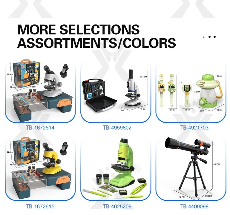 Scientific Microscope Toy, LED 100X-1200X Magnification (TB-1672615) — illustrated product details, panel 7