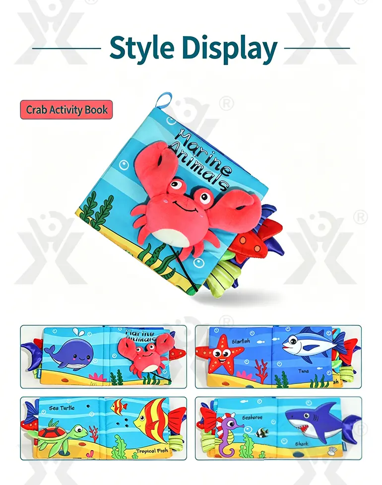 Animal Soft Books with Crinkle Tails, Early Education Toy Supplies (TB-4498617) — illustrated product details, panel 2