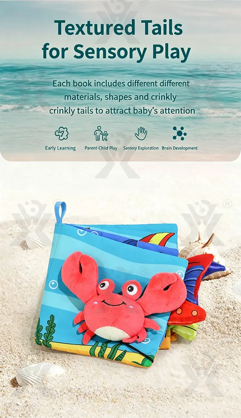 Animal Soft Books with Crinkle Tails, Early Education Toy Supplies (TB-4498617) — illustrated product details, panel 6