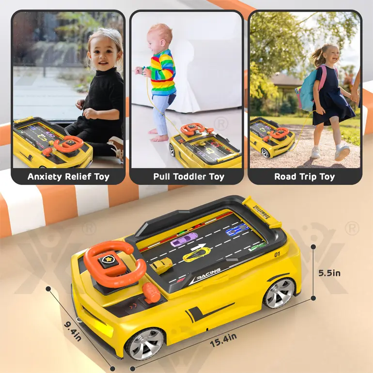 Racing Adventure Game Steering Wheel Toy with Music and Light (TB-4487495) — illustrated product details, panel 5